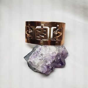 Copper cuff bracelet, OS
